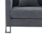 Armen Living Heritage Gray Fabric Upholstered Accent Chair with Brushed Stainless Steel Legs LCHT1GREY - alternate 5